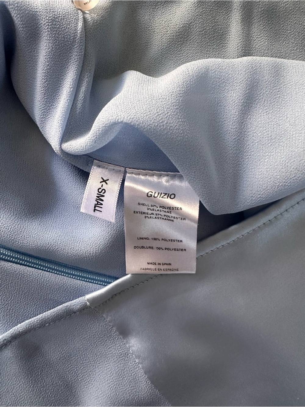 Danielle Guizio Two-Tone Light Blue and Gray Maxi Skirt - Picture 5 of 8